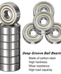 Miniature 623ZZ Ball Bearings Set, 30 Pieces, Deep Groove, Double Shielded, Carbon Steel, 3mm x 10mm x 4mm, High Load Capacity