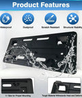 Front Bumper License Plate Frame And Mounting Bracket For Honda Accord LX 2023 2024 2025 Replacement ABS Holder with water splash