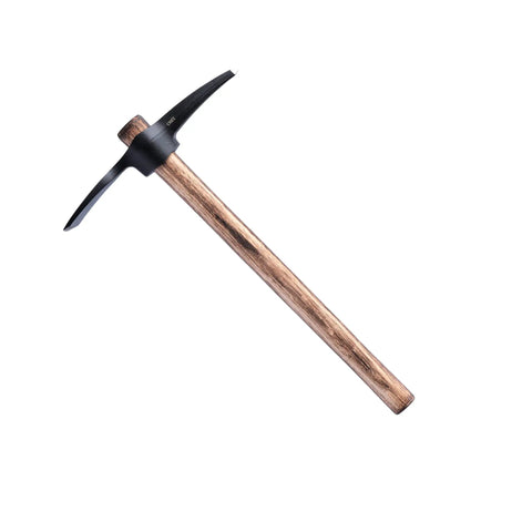 Chogan Mattock Outdoor Survival Axe With 1055 Carbon Steel Plain Edge Blade And Tennessee Hickory Handle Adze Side View