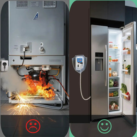 Smart Voltage Protector For Home Appliances, Single Outlet Plug In Brownout Guard With Four Level Settings 90V 95V 100V 105V, Safeguards Refrigerator TV Washer Dryer Game Console And More, 110V 120V 127V Compatible shown preventing appliance damage
