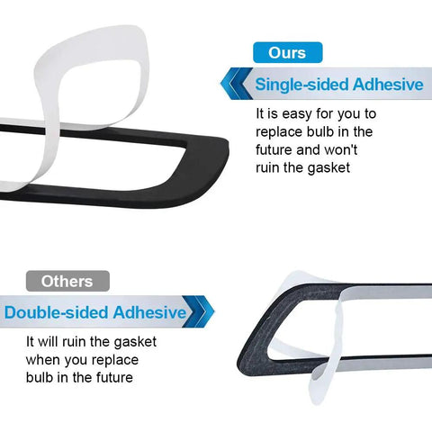 Third Brake Light Gasket Seal For 2014 To 2018 Chevy Silverado 1500 And 2015 To 2019 GMC Sierra 1500 2500HD 3500HD, single-sided adhesive gasket