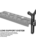 Dual Wheel Y Shaped Lens Support Bracket For S And SC Camera Stabilizers, Universal 5kg Load, Adjustable 22 To 71.5mm Height, DIY Lens Bracket