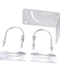 Heavy Duty Iron L Bracket Pole Mount Kit For Satellite Internet Antenna with U-bolts and mounting plate