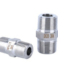 High Pressure Adapter Coupler 1/8 To 1 Inch NPT Male Thread Hex Nipple Union Stainless Steel 304 Pipe Fitting Connector for hydraulics