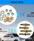 Beefed Up Car Door Hinge Roller Pin And Bushing Repair Kit For Truck And SUV Doors, Includes Flat Washers And Nuts