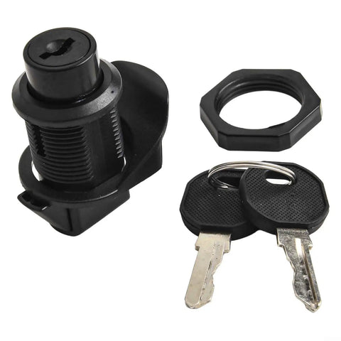 Black 27mm Push Fit Latch For RV And Marine Storage Boxes With Keys Metal Camper Cabinet Door Replacement Kit Secure Button Lock
