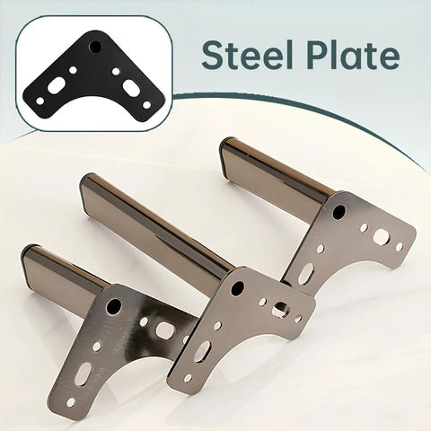20cm Triangle Metal Furniture Legs 4 Pack for Sofas Chairs Tables Cabinets and Stools Gray Finish with Pre Drilled Holes