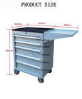 Rolling Tool Organizer Cart With 5 Drawers Wheeled Tool Cabinet Box With Tray Large Workshop Storage Chest for Mechanics and Home Garages