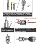 Assembly manual for Heavy Duty Tungsten Carbide Tipped 4 Inch Hole Saw Set With Two Titanium Plated Pilot Bits.