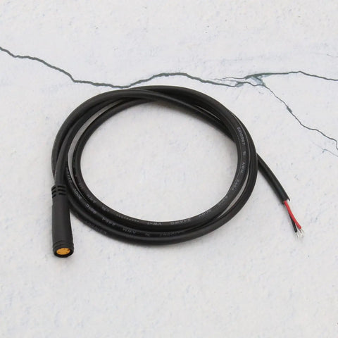 IP65 Waterproof 3 Pin Extension Cable For Ebike And Scooter Gear Sensor, 1m Length End To End With Molded Male And Female Connectors, 24AWG Wire, Easy Plug And Play Bike Wiring Harness