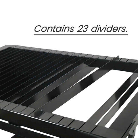 Portable Plasma Cutting Table With Wheels For No-Fuss Moving, Spark-Proof CNC Table showing 23 removable dividers