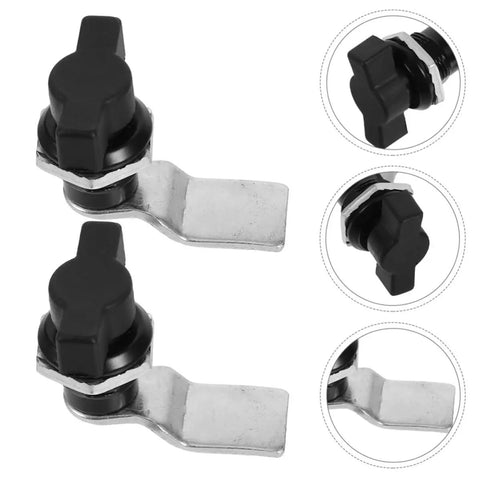 Close-up of Three Piece T Handle Lock Set For Tool Boxes And Cabinet Doors Weatherproof ABS And Metal Cam Latch