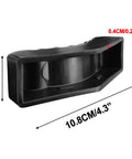 Front view of a black plastic 10.8 cm long 6-ton car jack stand rubber pad lift floor adapter