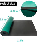 Pro Grade Rubber ESD Soldering Mat Roll 23.7 Inch By 118 Inch Anti Static Grounding Desk Mat showing thickness and size details.