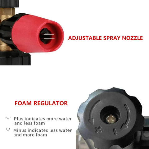 Foam Cannon Kit With Short Pressure Washer Gun For Cars 1 L Snow Foam Lance With 1 Quarter Inch Quick Connector Pro Grade Dense Foam Blaster adjustable spray nozzle