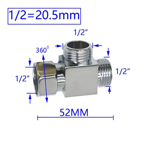 Brass Half Inch Garden Hose Tee Connector 3 Way Water Splitter Adapter T Shape Pipe Fitting Pro Grade For Hoses Faucets And Sprinklers Durable Yard Hydration Gear 10 Pack Yellow Silver Finish, 1/2-inch dimensions