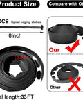 Extra Tall 4 Inch Lawn Edging Kit, 33 Ft Flexible Garden Border With 50 Stakes, Durable Plastic Fence Edge comparison