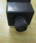 FD4-FNHS-110SA12 Industrial Hydraulic Solenoid Valve close-up, black box housing, 110/115V, 3000 PSI pressure, Racine systems replacement.