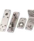 Heavy Duty Concealed Pivot Hinge For Secret Doors And Bookcases Offering A Flawless 180 Degree Swivel With Quick On The Fly Adjustments Crafted From Thick Stainless Steel That Supports Up To 600 Lbs - stainless steel hardware parts layout