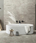 Brushed Nickel Tub Faucet With Wall Mounted Spout 3-Hole High Flow Tub Filler 2-Handle Valve And Trim Kit, modern bathroom