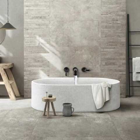 Brushed Nickel Tub Faucet With Wall Mounted Spout 3-Hole High Flow Tub Filler 2-Handle Valve And Trim Kit, modern bathroom