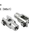 5Pcs M6x1 Female Thread Air Cylinder Rod Clevis End Y Connector For Pneumatic Cylinders 32.5mm Length