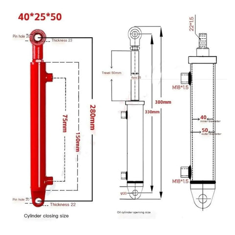 Heavy Duty Double Acting Hydraulic Cylinder Built Like A Brick On Job Sites Compact Hsg4025 Two Ton Bidirectional Unit Easy Install High Pressure Knockout Performance Gets Any Tough Grunt Work Done Without Skipping A Beat For Real