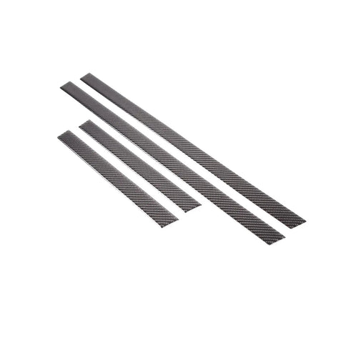 Toyota Land Cruiser Prado Door Sill Protectors Stickers Carbon Fiber Edge Guards Trim For 2010 2017 Models, four pieces on white background