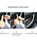 Installation of Door Handle Covers For BMW 3 Series And 4 Series Set, step-by-step process shown for easy install