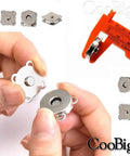Rock Solid Magnetic Snap Buttons Sew On Clasp Kit Twelve Pack, 15mm bronze alloy, heavy duty purse hardware.
