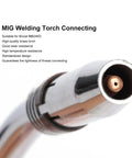 Go To MIG Welding Torch Neck Swan Goose Neck Connector Tube 9mm Stainless Brass Nozzle For Binzel MB24KD close-up