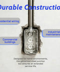 Built Tough Galvanized Steel Electrical Box Set With 4x2 Inch Junction Boxes, 1.8 Inch Depth, 13 Cubic Inch Capacity in wall installation