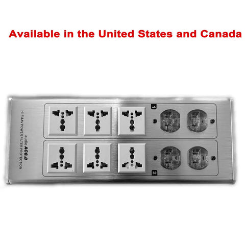 Image of Kill The Hiss For Good With This Advanced Audio Video Power Purifier outlet panel with multiple sockets.