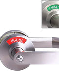 Extra Large Bathroom Privacy Lever Lock With In Use Or Vacant Indicator For Restrooms, ANSI Grade 2 Commercial Grade, brushed nickel