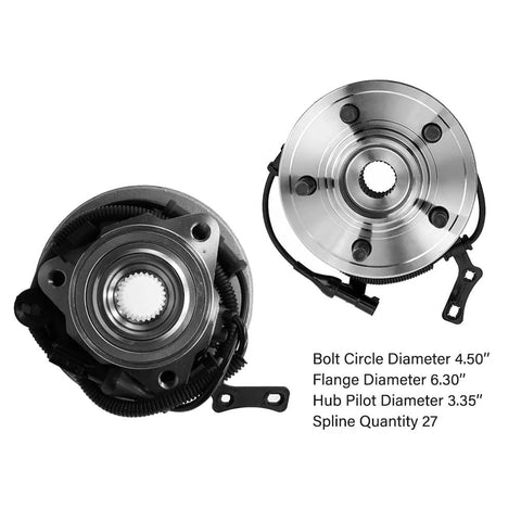 Beefy Front Wheel Bearing Hub Assembly 5 Lug With ABS Fits 2006 2010 Ford Explorer, 2007 2010 Explorer Sport Trac, 2006 2010 Mercury Mountaineer
