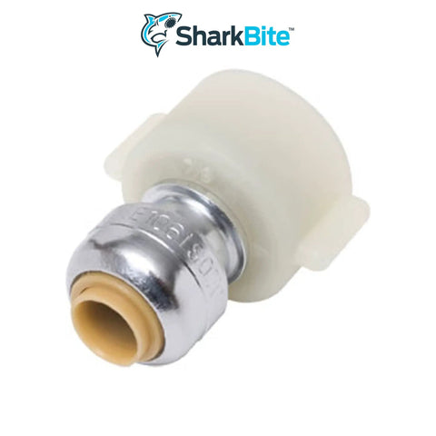 Push To Connect Faucet Connector 1/4 Inch To 1/2 Inch NPSM Brass Plumbing Fitting Pack Of 6 For PEX Copper CPVC PE-RT HDPE Pipe