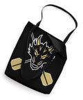 Paddler Style Dragon Boat Racing Tote Bag For Dragonboating Fans And Crews with dragon design, durable canvas, black with gold accents.