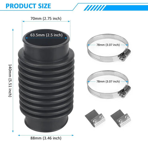 Exhaust Bellows Boot For Alpha Gen 1 And 2 And Bravo 1 2 3 Outdrives Replacement Marine Exhaust Hose with clamps and brackets