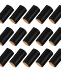 Solid As A Rock Heat Shrink Wine Caps, 15 black PVC bottle sleeves, ideal for cellar storage and home brewing.
