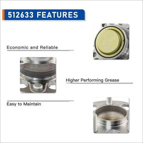 Wheel Hub and Bearing Assembly for Honda CR V 2017 2022 Rear Left and Right Replacement features detailed view
