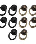 Zinc Alloy Round Cabinet Pulls And Jewelry Box Drawer Knobs European Style Retro Door Handles For Dresser And Cupboard Multi Functional Black And Antique Bronze Dope Hardware