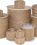 Twisted ProManila Rope UnManila 3 Strand Outdoor Rope Lightweight Synthetic Utility Cord for DIY Projects Marine and Commercial Use Five Eighths Inch by Six Hundred Feet in various coil sizes on display.