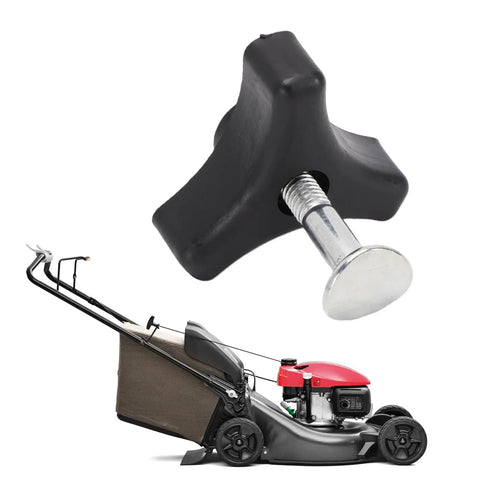 Sturdy 5 Piece Lawn Mower Handle Knobs Set With Head Screws And Nuts, Hard Plastic Metal Kit For Durable Replacement Parts And Upgrades To Fix Your Yard Equipment Smoothly Today, with mower handle