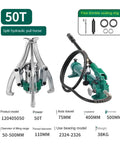 50T split hydraulic puller, interchangeable claws, 50-500MM diameter range, product model 120405050