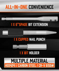 Premium 246 Piece Drill Bit Set for Wood Metal Concrete with Screw Driving Kit including spade bit extension and nail punch