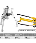 Heavy Duty Hydraulic Split Bearing And Gear Puller Kit With Hand Pump 30 Ton Capacity, showing 30T puller and CP-700 pump.