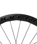Carbon Fiber Wheelset For Road Bikes 700c Disc Brake Tubeless 50 By 28mm UD matte black decal close-up
