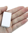 Hand holding a white durable project case from Five Pack Small ABS Plastic Junction Box For Electrical Projects 1.89x1.02x0.59 Inches.