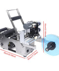 Resfirme 100W Semi-Automatic Round Labeling Machine For Jars And Bottles with stainless steel build and high-speed motor.