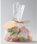 Clear Cellophane Treat Bags 5x7 Inches With 200 Twist Ties Red And Yellow For Gift Wrapping Cookies Desserts Bakery Candies Party Favors.